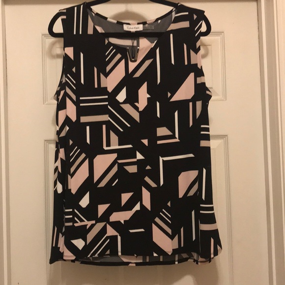Calvin Klein Tops - Calvin Klein Sleeveless Patterned Top